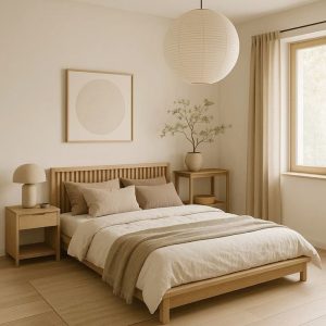 Kamar tidur ala japandi