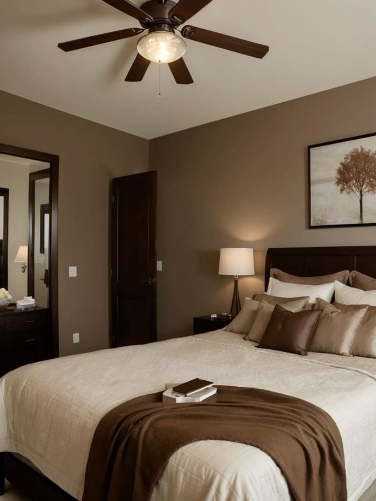 kamar coklat muda