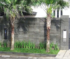 pagar tembok batu alam