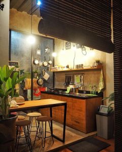 Dapur terbuka industrial