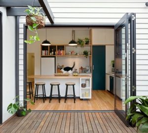 dapur terbuka ala cafe