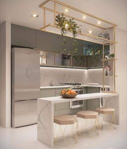 Meja Bar dengan Bahan Marmer