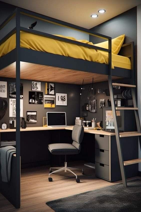 Kamar Multifungsi untuk Tidur dan Kerja 