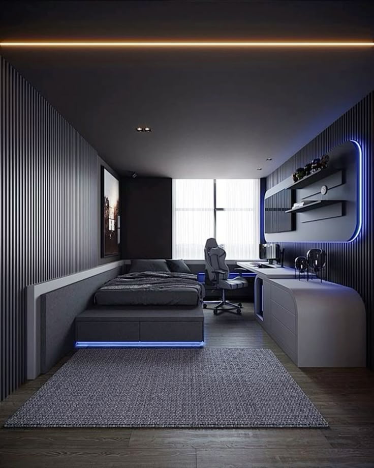 Kamar Futuristik Minimalis