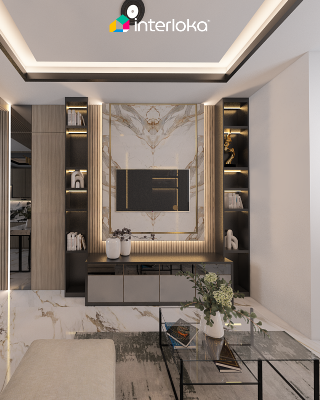 Backdrop TV Marmer untuk Tampilan Mewah dan Modern