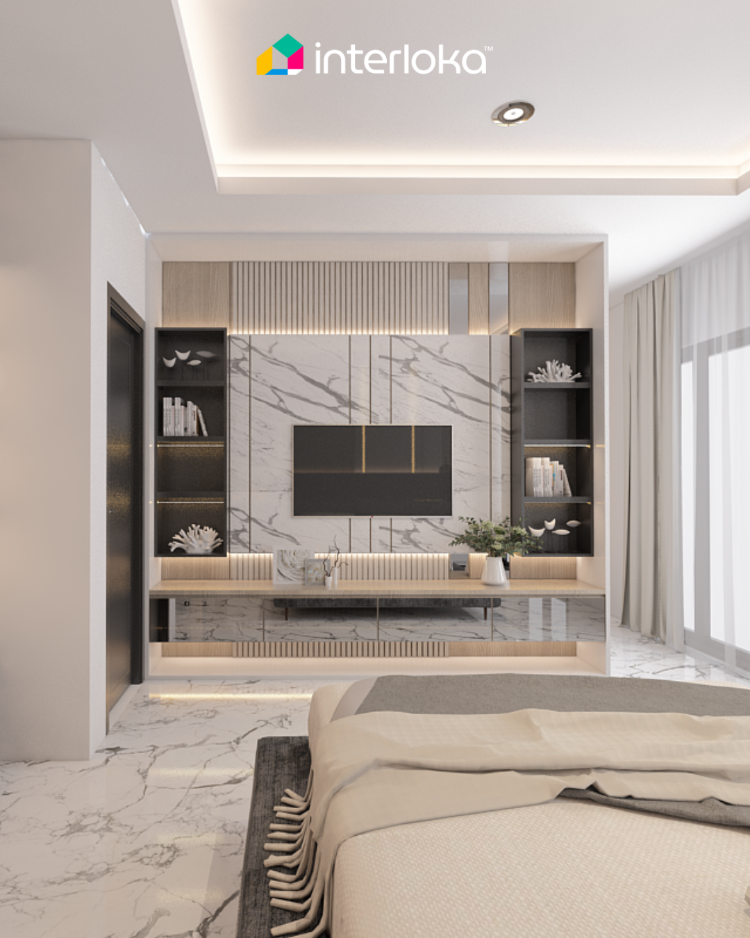 Backdrop TV Kamar Tidur Mewah