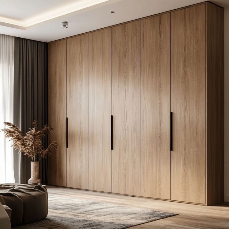 Wardrobe Kayu dengan Nuansa Natural Luxury