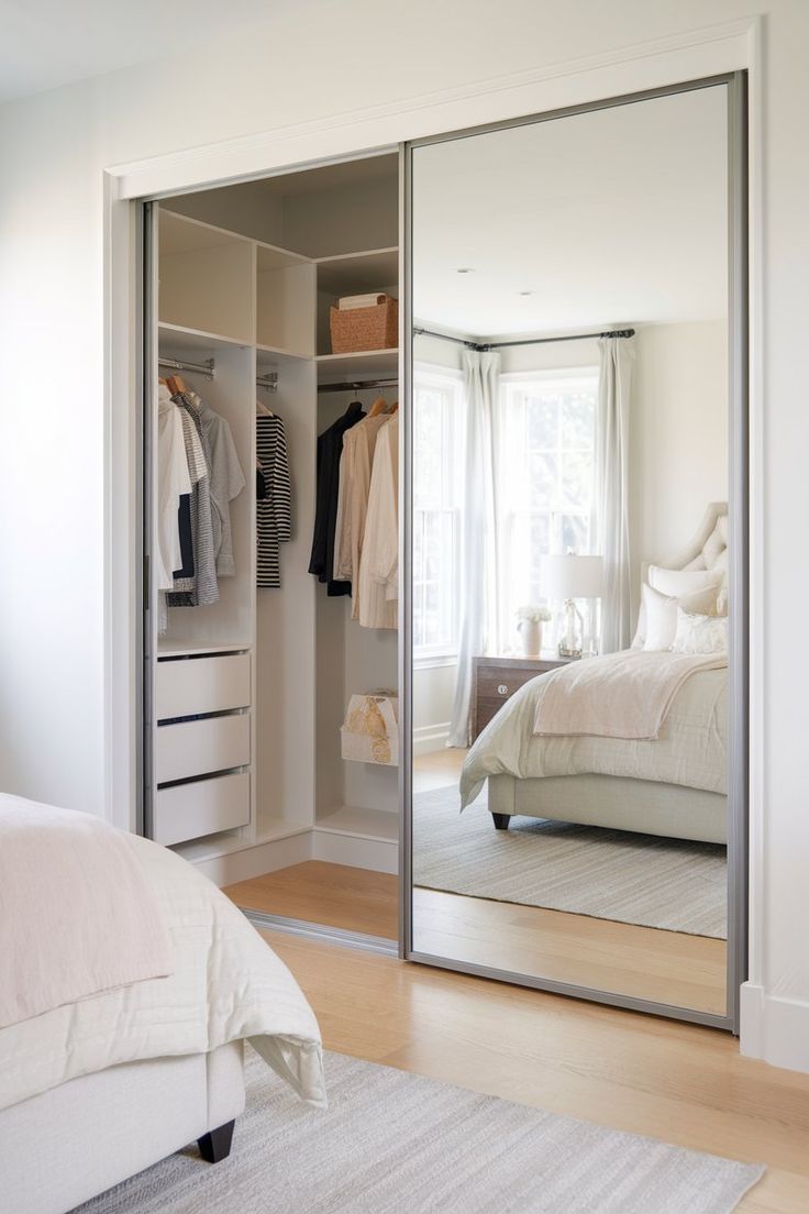 Wardrobe dengan Pintu Cermin