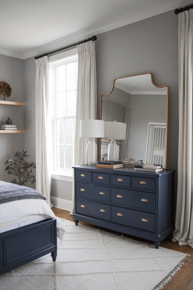 Navy Blue & Warm Grey