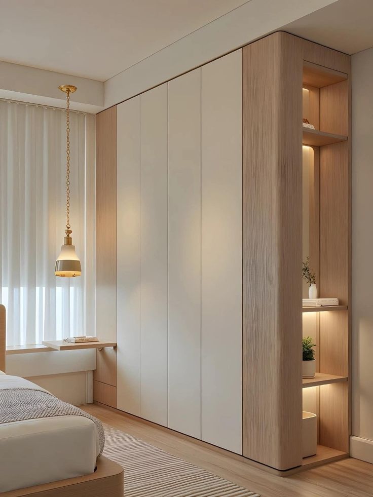 Wardrobe Built-in yang Menyatu dengan Dinding