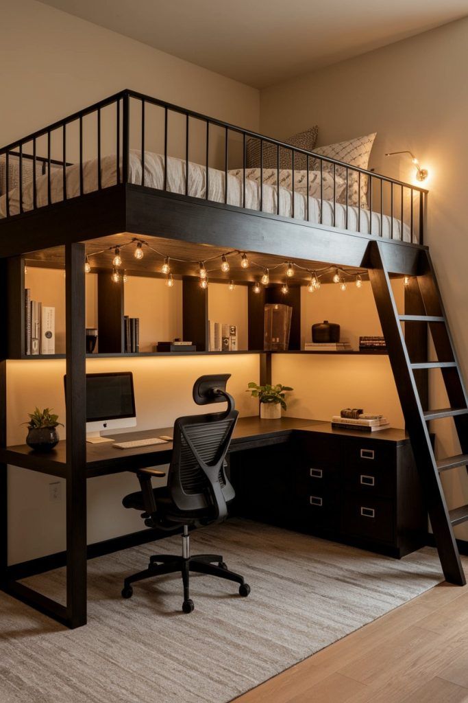 Kamar Tingkat dengan Area Kerja Profesional