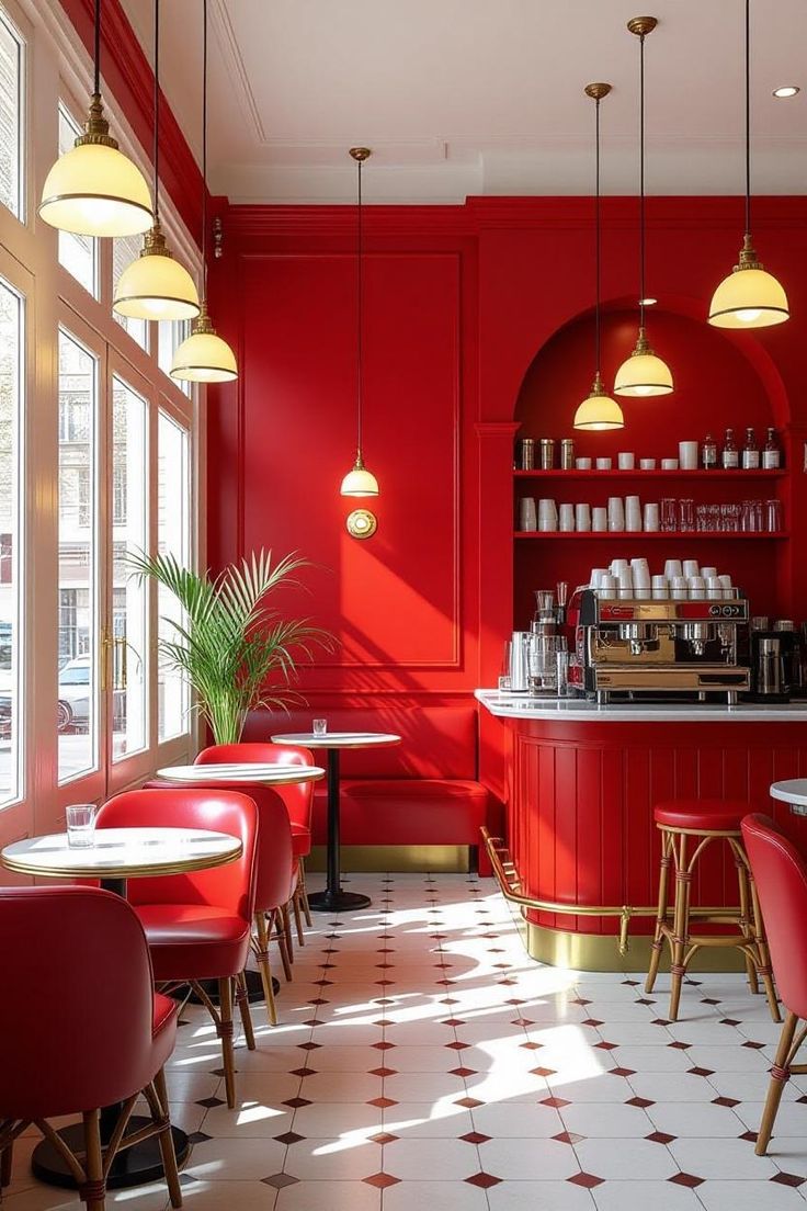 Merah dan Oranye: Enerjik dan Stimulatif