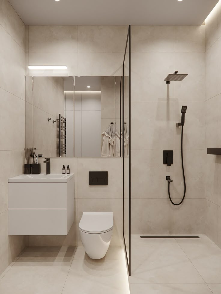 Shower Area dengan Sekat Kaca