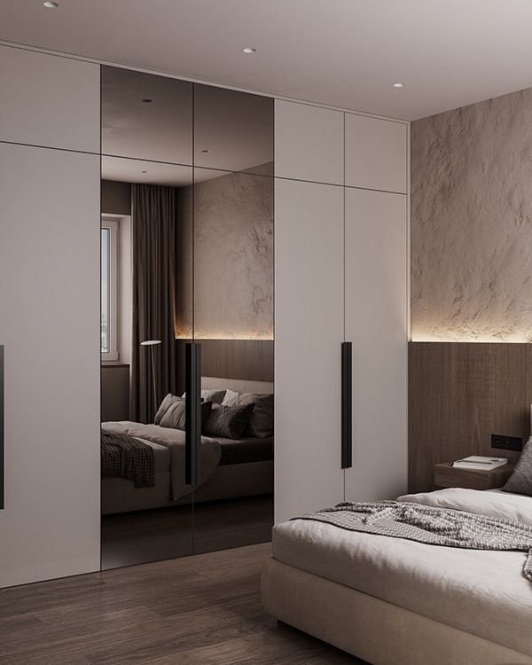 Wardrobe dengan Cermin Full Body