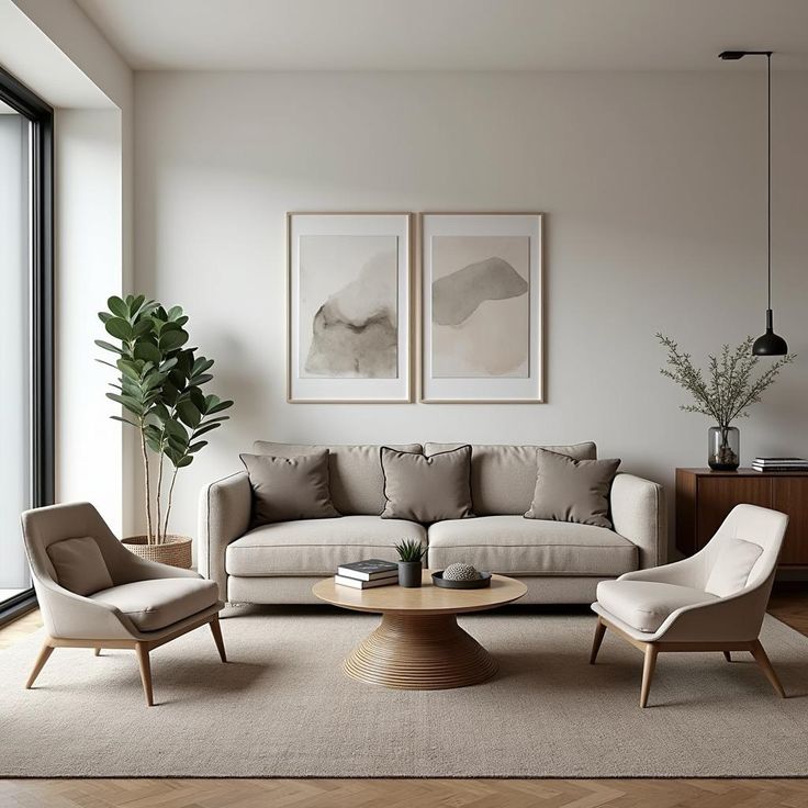 Desain Ruang Tamu Skandinavia