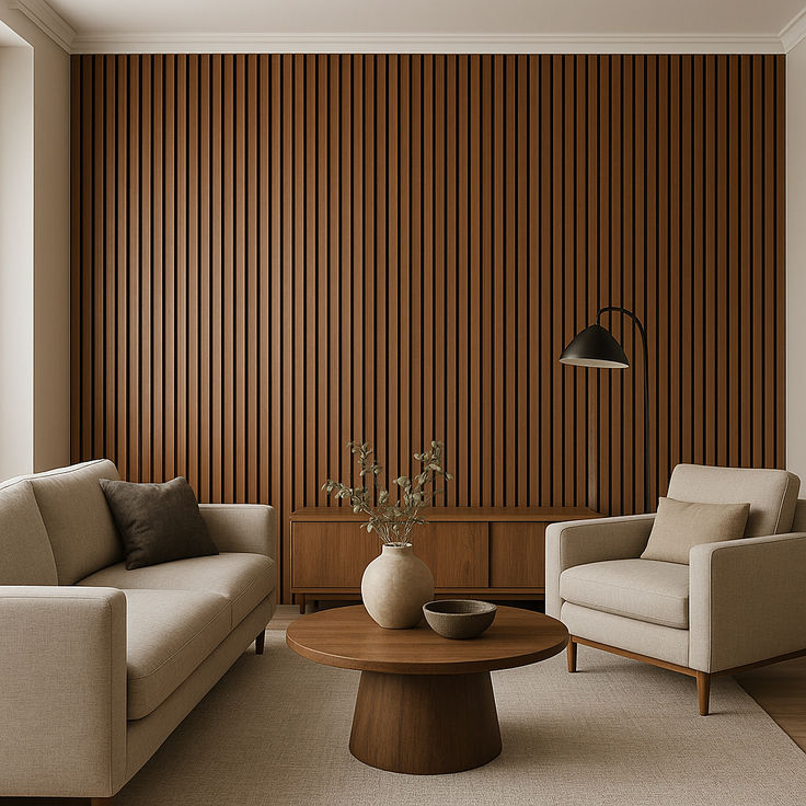 Backdrop Panel Kayu Minimalis yang Hangat dan Natural