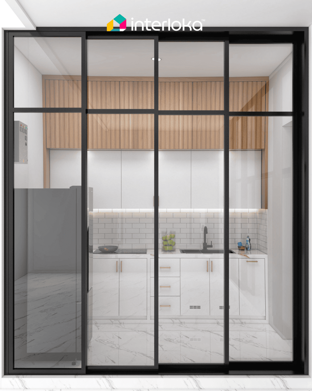 Partisi Kaca Transparan