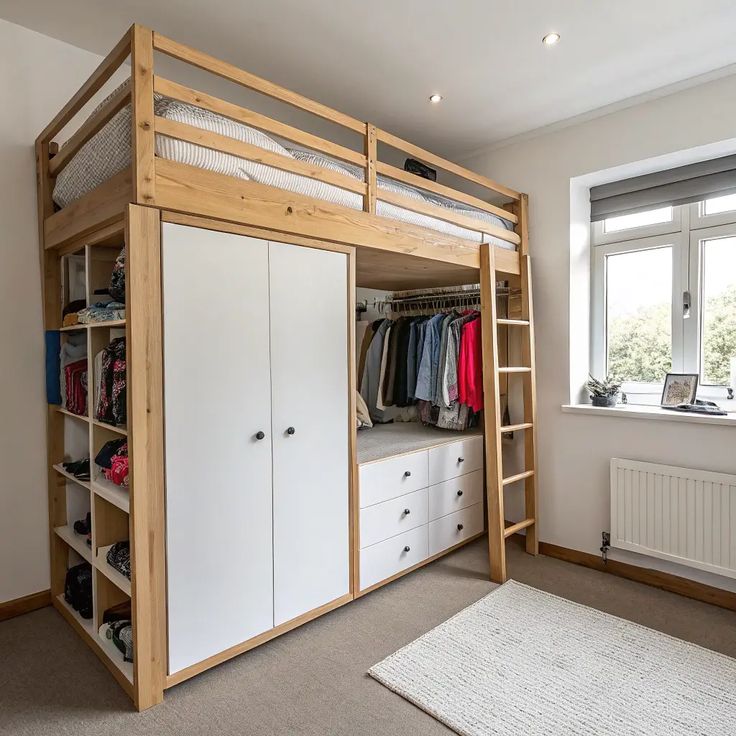 Loft Bed dengan Lemari Penyimpanan