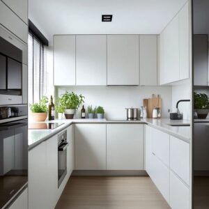 Dapur Letter U Minimalis Modern