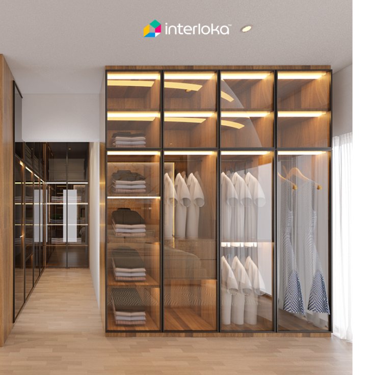 Walk in Closet dengan Pintu Kaca