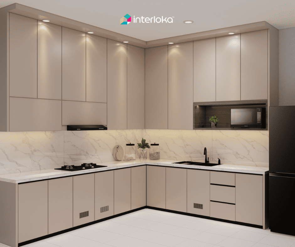 Kitchen Set Model Letter L yang Efisien