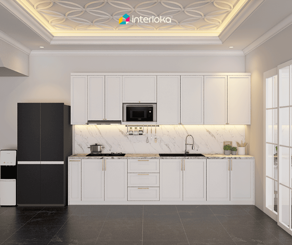 Kitchen Set Minimalis Serba Putih yang Bersih dan Elegan