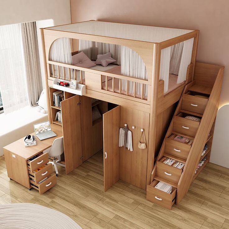 Loft Bed dengan Konsep Multifungsi
