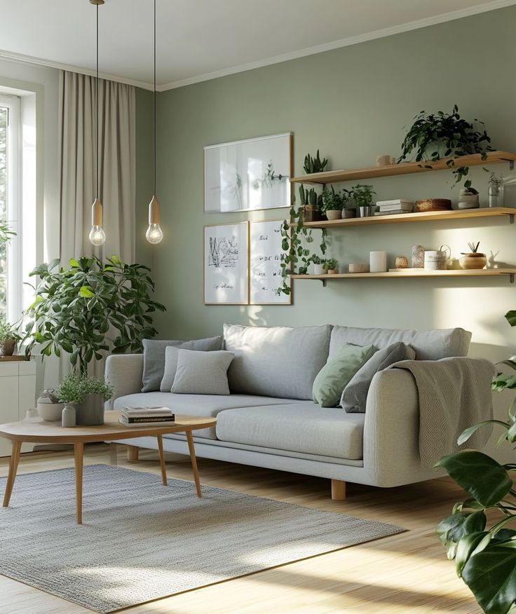 Sage Green dan Putih yang Segar dan Menenangkan