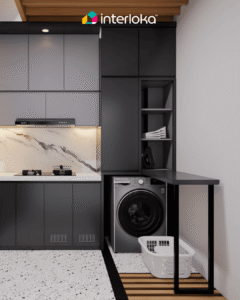 Laundry Room yang Menyatu dengan Dapur 