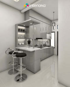 Mini Bar Menyatu dengan Kitchen Set