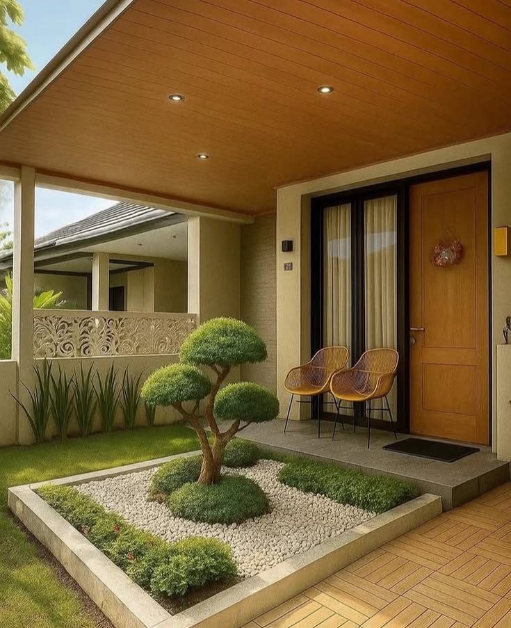 Taman Minimalis di Halaman Depan