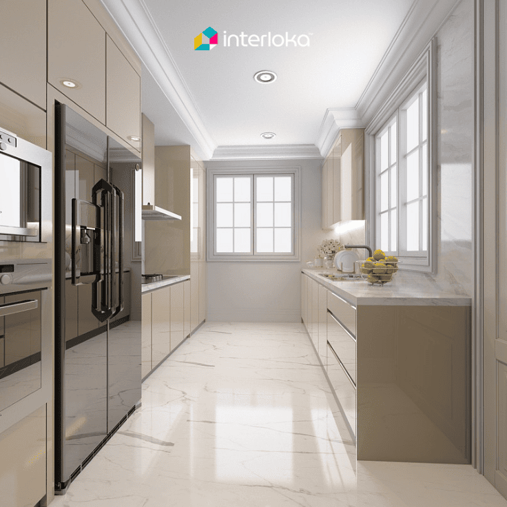 Galley Kitchen dengan Nuansa Modern Minimalis