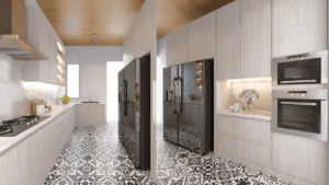 Galley Kitchen Minimalis Serba Putih