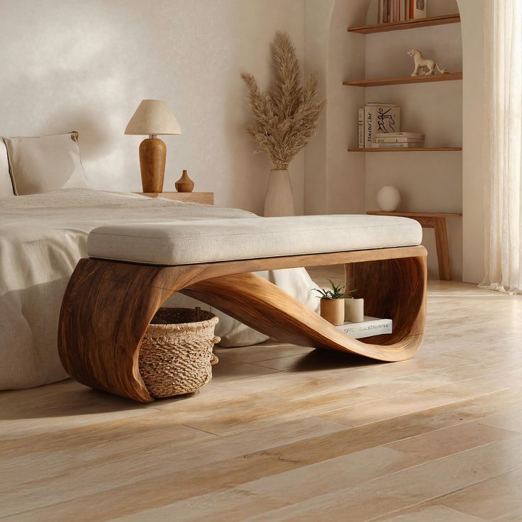 Bed Bench dengan Bentuk Unik yang Artistik