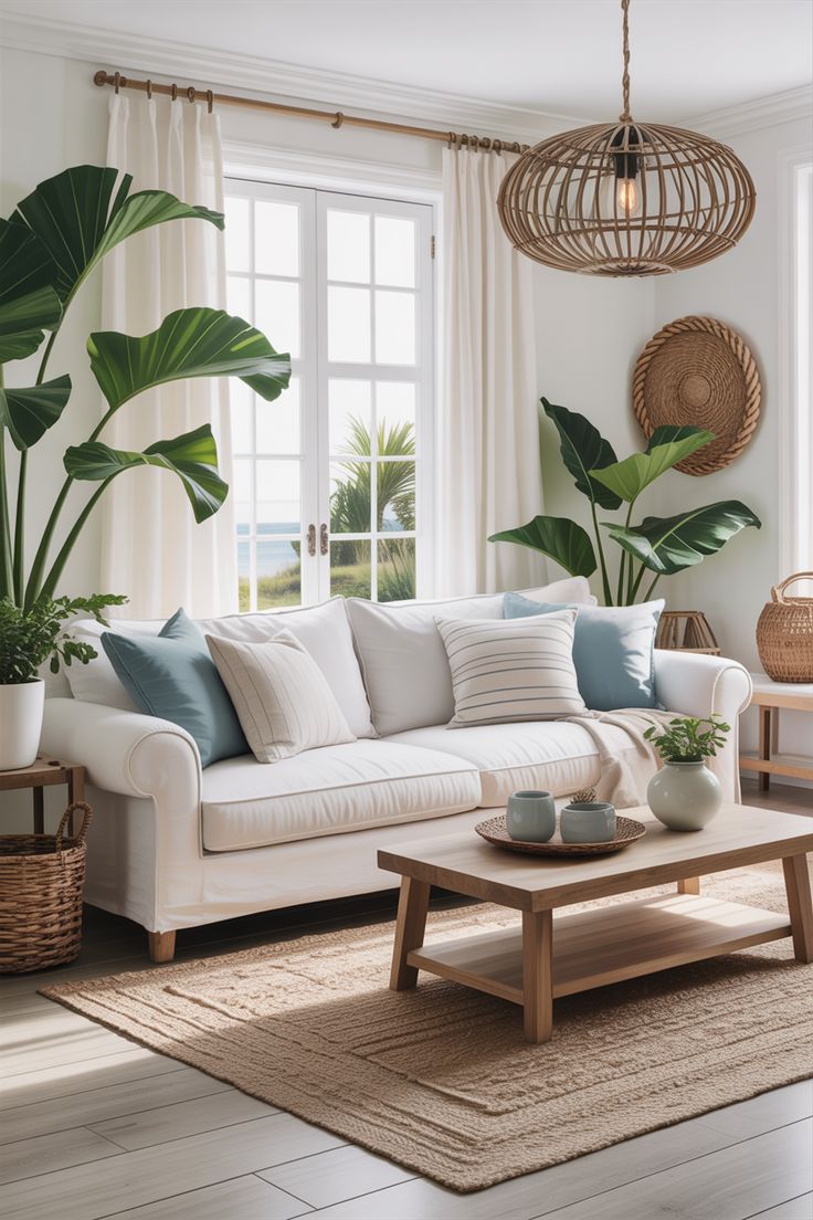 Coastal Tropis dengan Tanaman Indoor