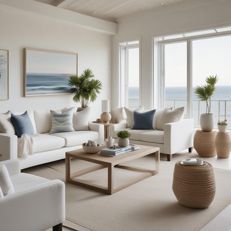 Coastal Putih Minimalis yang Terang dan Lapang