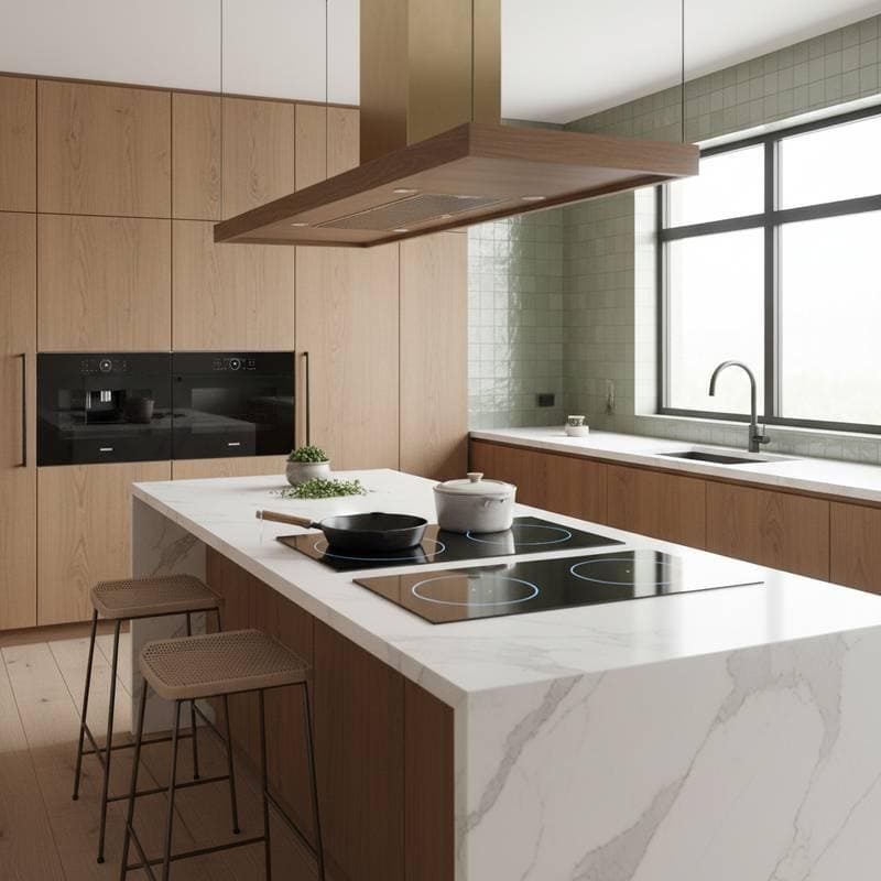 Kitchen Island dengan Kompor Built-In