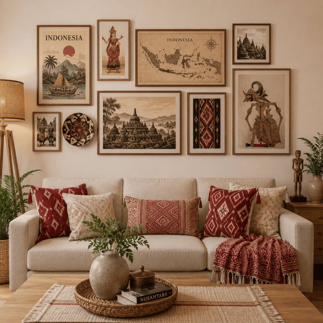 Gallery Wall Bertema Indonesia