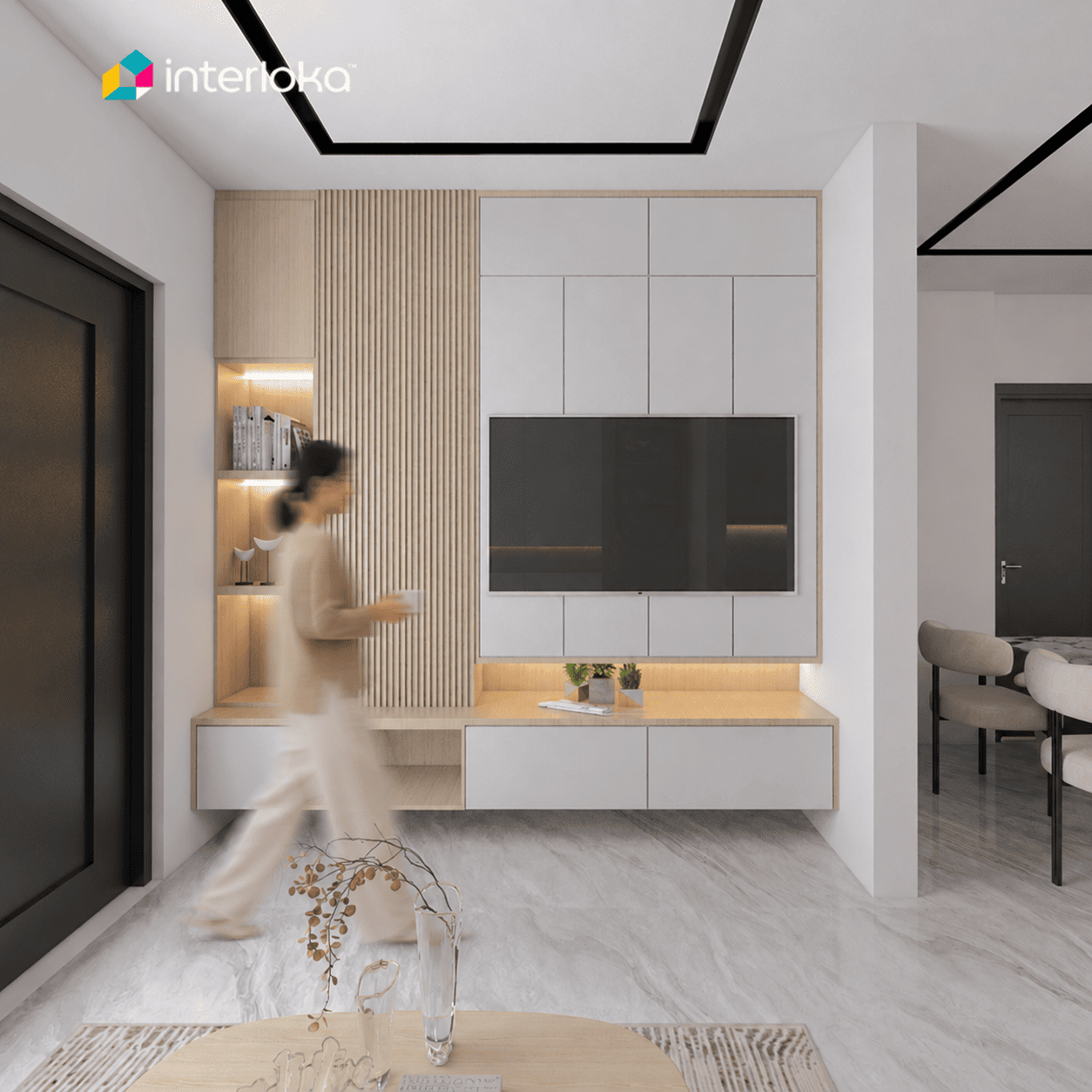 Backdrop TV Full Wall Modern