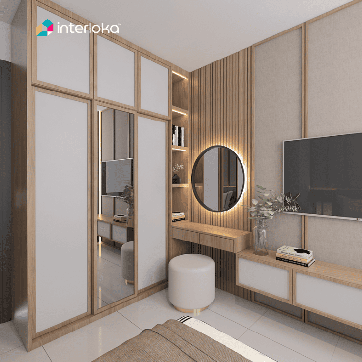 Wardrobe dengan Pintu Sliding untuk Kamar yang Lebih Efisien