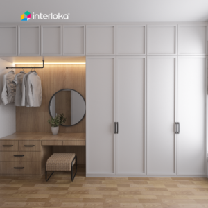 Built-in Wardrobe dengan Meja Rias Terintegrasi