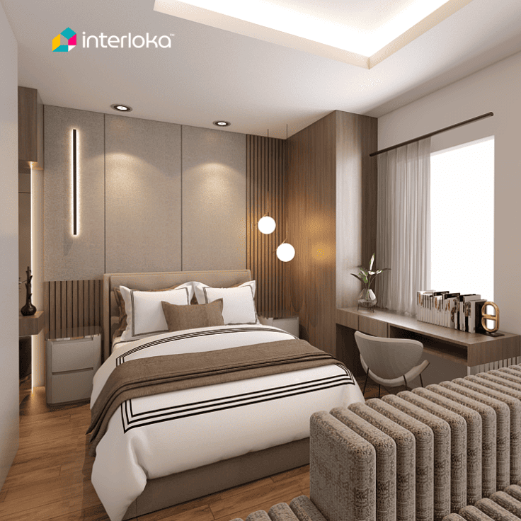 Kamar Tidur dengan Meja Kerja Compact