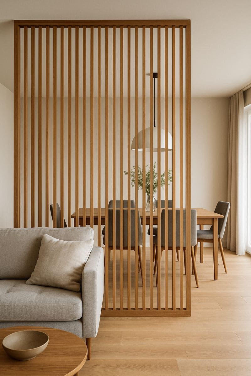 Partisi Kayu dengan Desain Kisi-Kisi