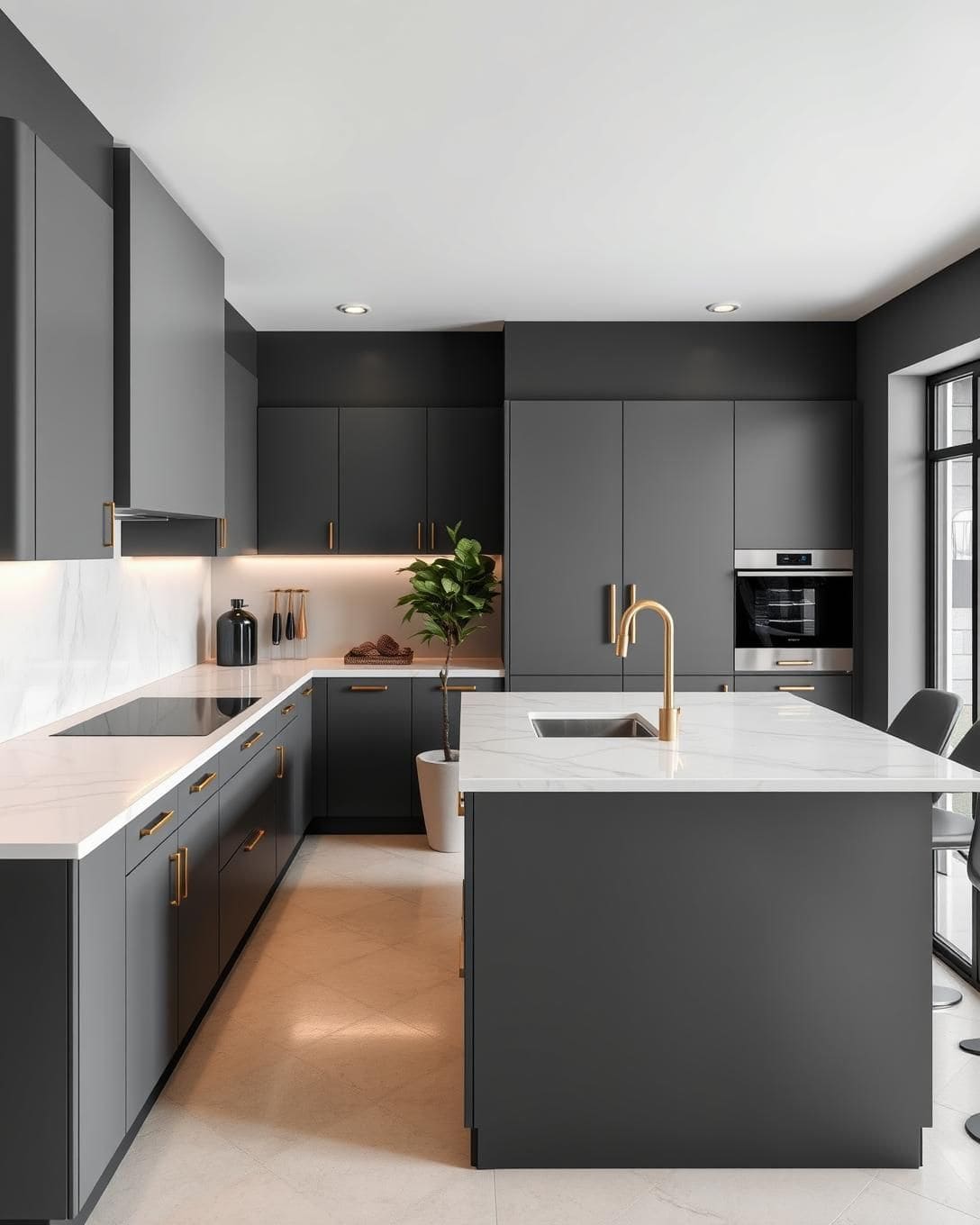Abu-Abu Charcoal untuk Dapur Modern