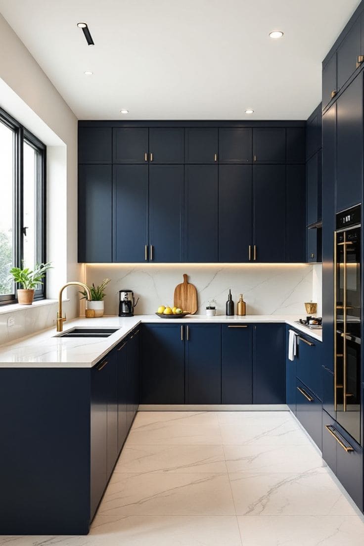Navy Blue untuk Dapur yang Berkarakter